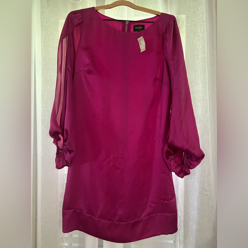 Laundry By: Shelli Segal Fuchsia Silk Dress